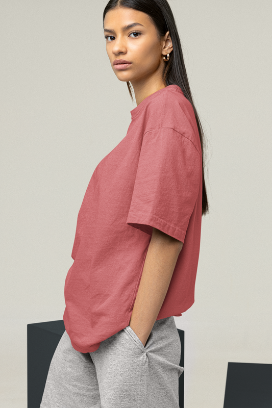 The Oversized Tee : Dusty Rose