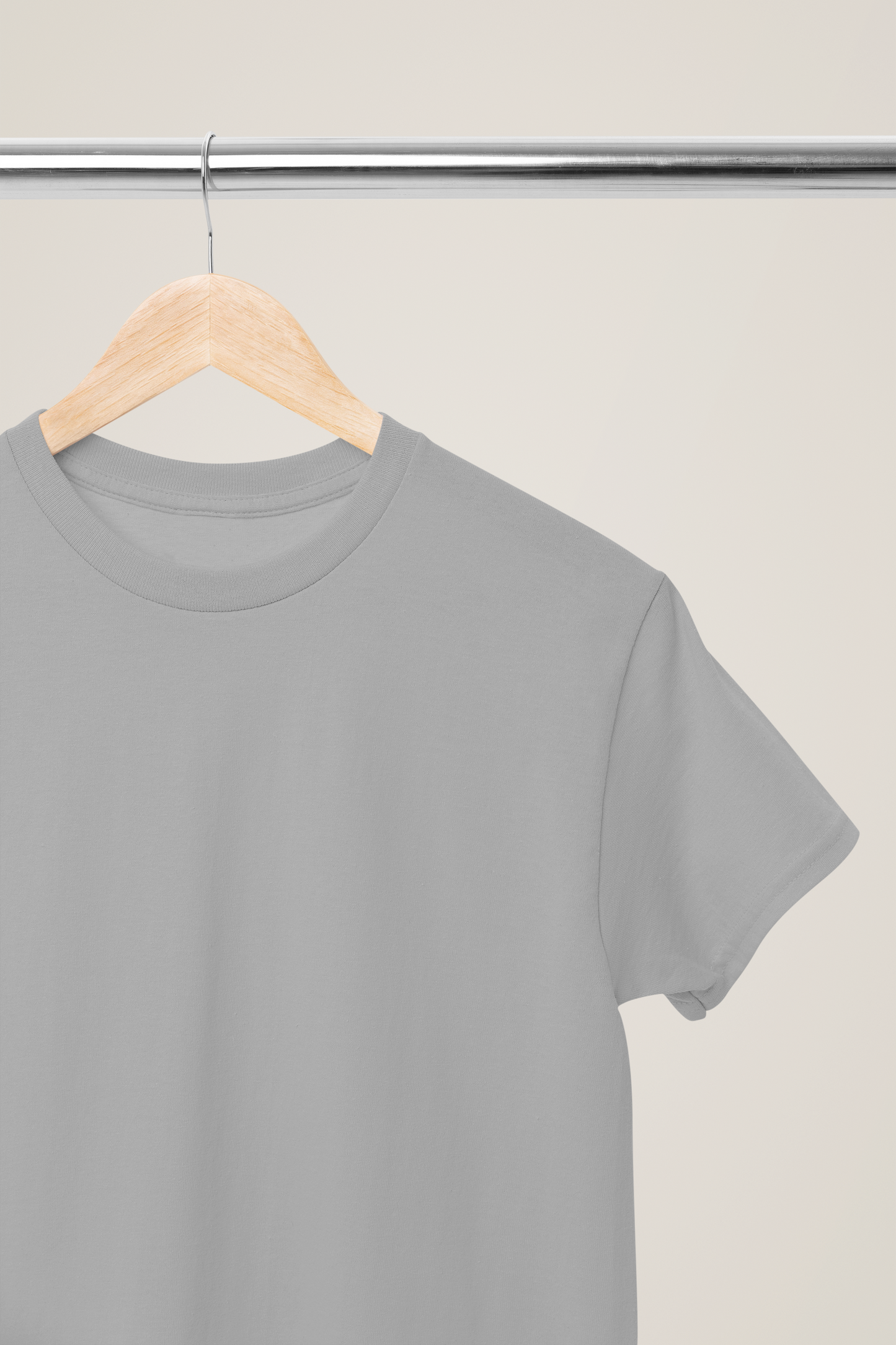 The Round Neck Tee : Melange Grey