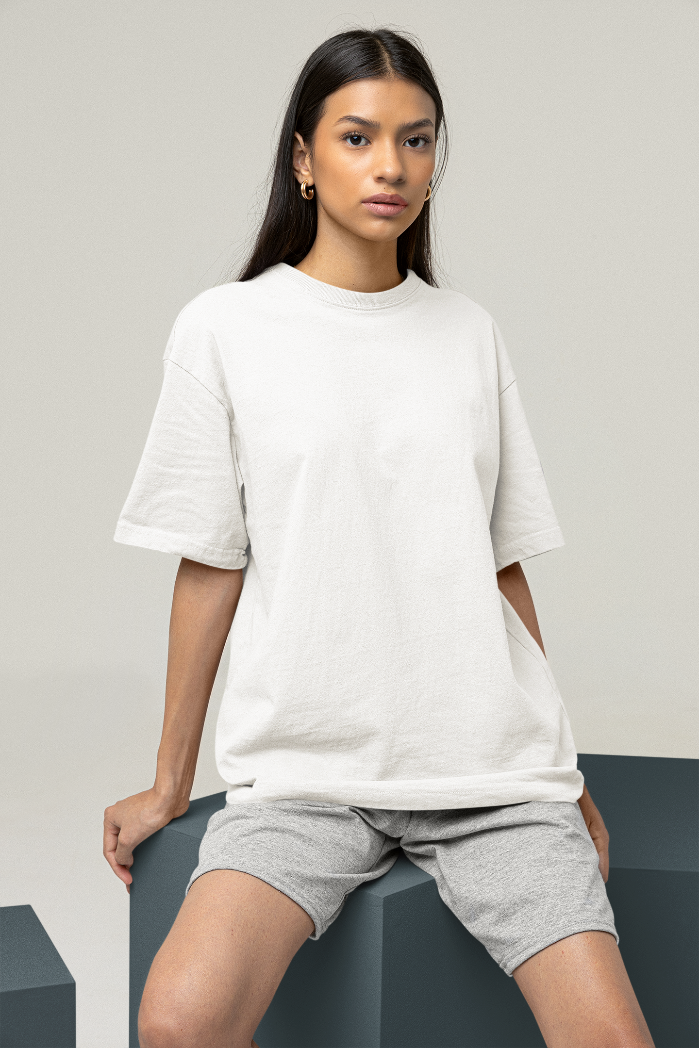 The Oversized Tee : Porcelain White